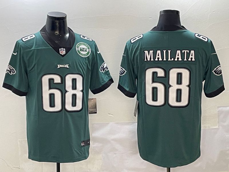 Men Philadelphia Eagles #68 Mailata Green Second generations 2025 Nike Vapor Limited NFL Jersey style 3->philadelphia eagles->NFL Jersey